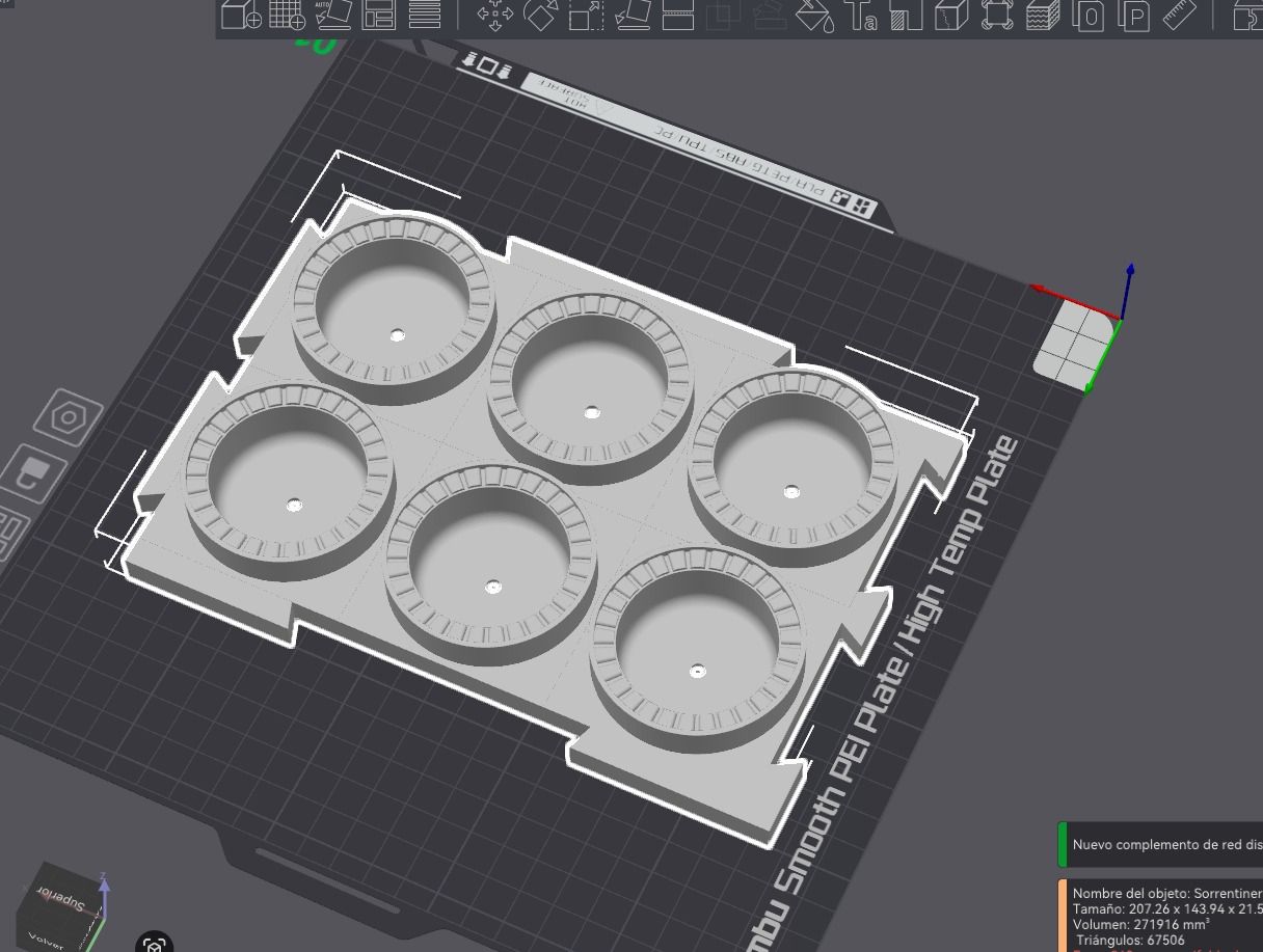 🍝 Molde 3D para Sorrentinos / Empanadas – 6 Cavidades, foto 1 de 1